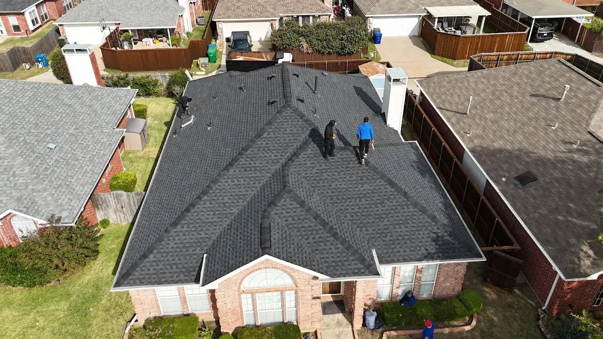 Slate & Tile Roof Repair work in progress on a Ontario property